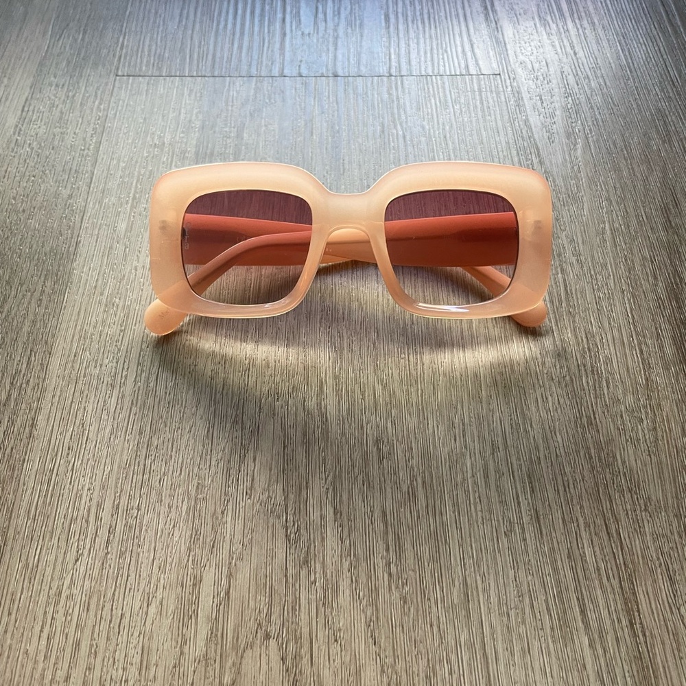 otra bella blush pink oversized y2k retro square statement sunglasses eyewear